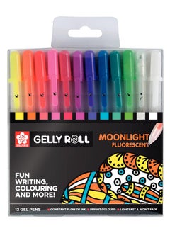 SAKURA - Gelly Roll - Moonlight Flourescent - Set of 12, multi