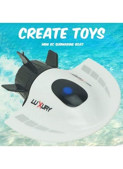 GoolRC Mini Rc Submarine Boat, Remote Control Waterproof Diving Toy For Kids (White)  - Image 3
