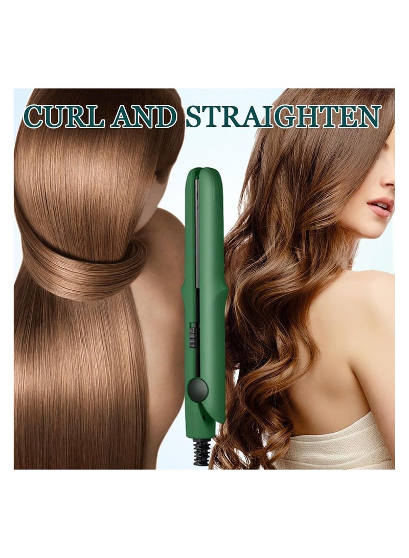 2 in 1 Mini Dual Purpose Curling Iron, 2025 Upgraded Mini Curling Wand & Flat Iron Hair Straightener, Portable Mini Wave Hair Curling Iron Mini Curling Wand for Short and All Hair Types (Pink) - Image 4