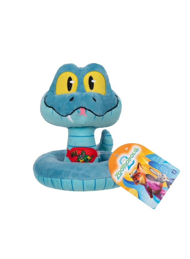 Disney زوتروبوليس 2 دمية قماشية صغيرة قابلة للجمع - غاري الثعبان | مجموعة زوتوبيا 2 للأذيال الغامضة | لعبة قماشية | هدية للأطفال وجامعي التحف! - Image 1