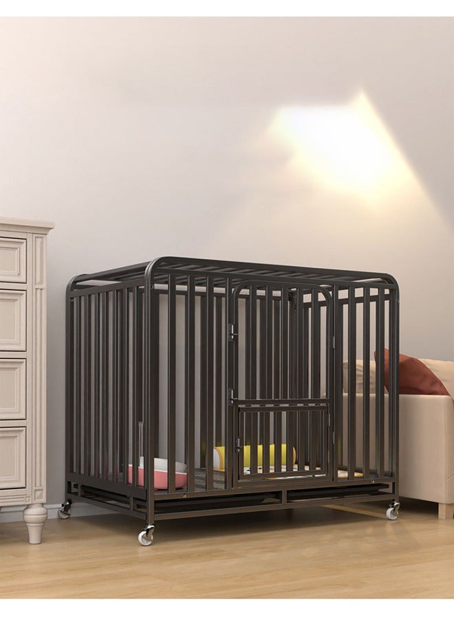 إن كي أكس قفص الحيوانات الأليفة الفاخر القابل للطي عالي التحمل مع عجلات وباب - Image 2