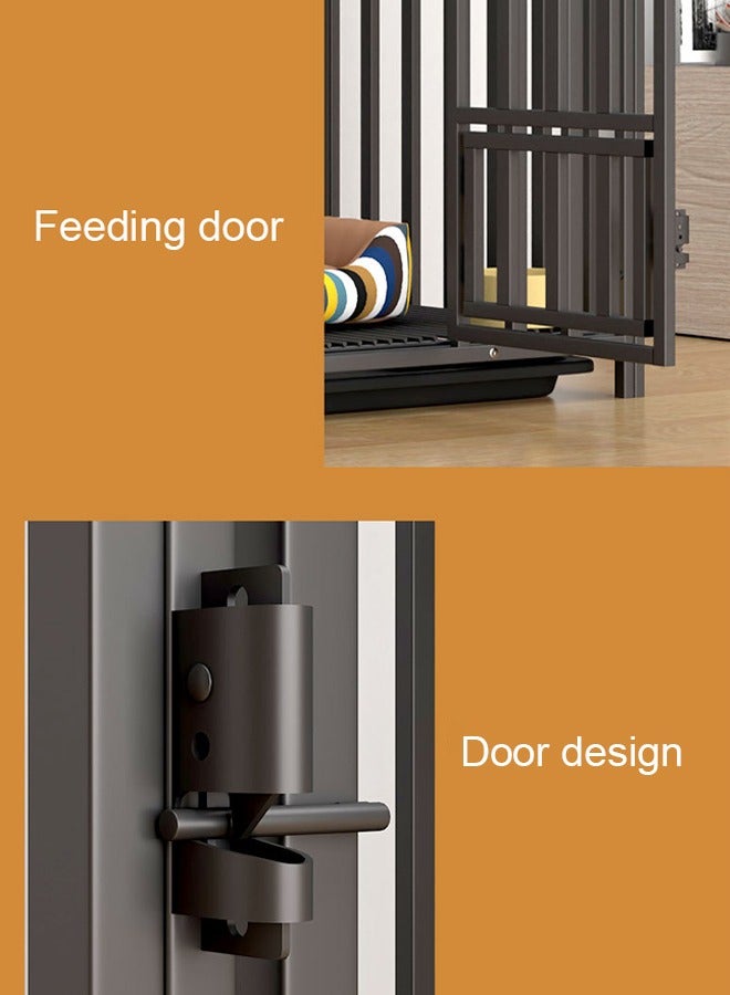 إن كي أكس قفص الحيوانات الأليفة الفاخر القابل للطي عالي التحمل مع عجلات وباب - Image 4