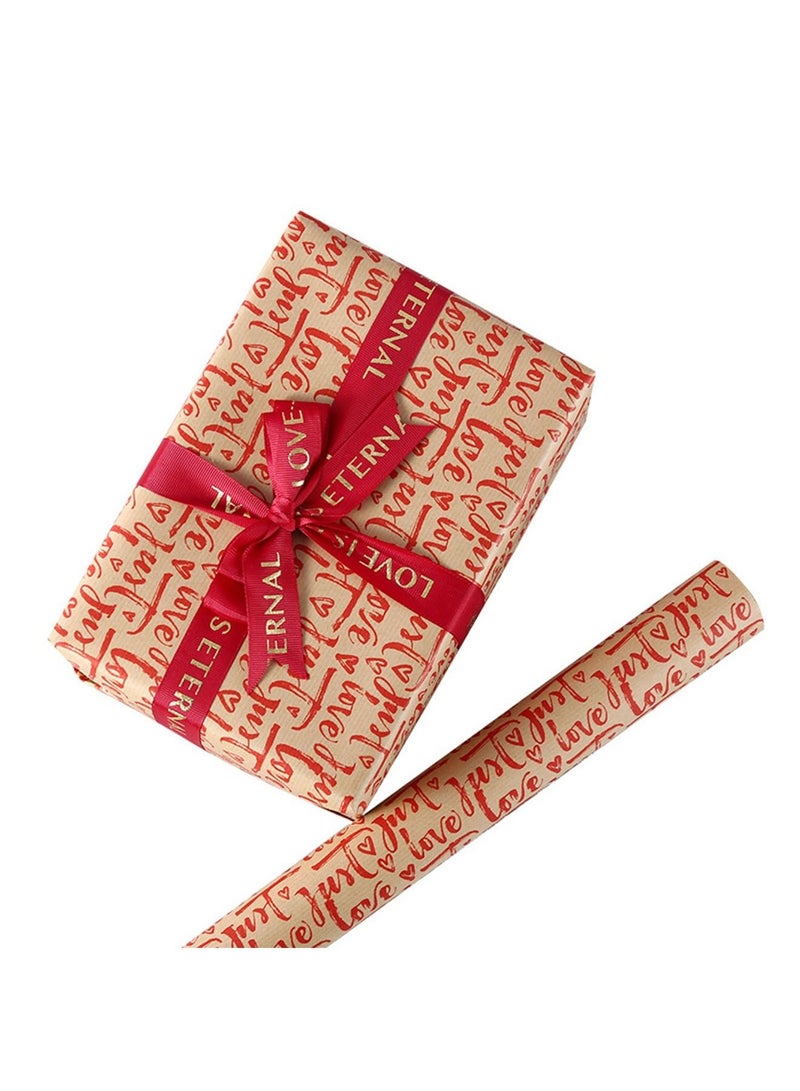 6 Sheets Gift Wrapping Paper Set with Love Couple Boyfriend and Girlfriend Series Paper for Her Him Girls Boys Gift for Party Birthday Holiday Wedding - Image 5