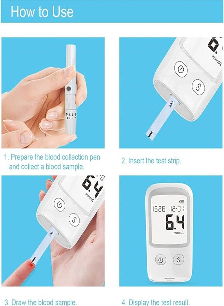 Generic Self-monitoring blood sugar system, portable diabetes test kit for elderly, diabetics and pregnant women  - Image 5