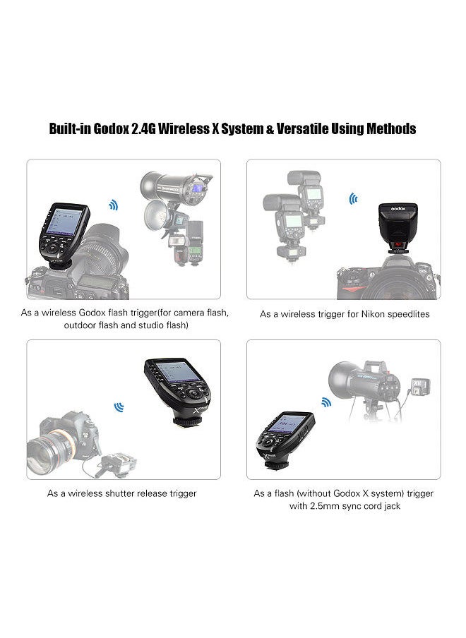 Godox - Godox Xpro-N i-TTL Flash Trigger Transmitter with Large LCD Screen 2.4G Wireless X System 32 Channels 16 Groups Support TTL Autoflash 1/8000s HSS - Image 1