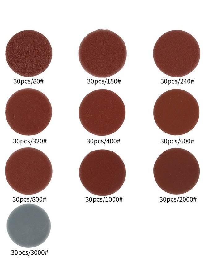 303 Pcs Sanding Discs Pads 50 mm Hook and Loop Pads with a Quarter inch Shank Backing Pad and Foam Buffering Pad - Image 4