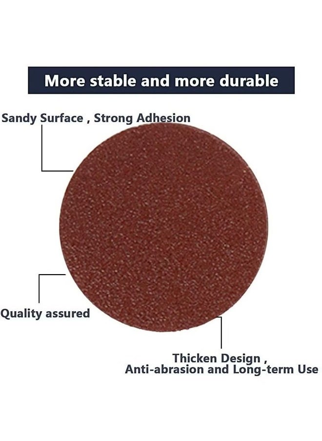 303 Pcs Sanding Discs Pads 50 mm Hook and Loop Pads with a Quarter inch Shank Backing Pad and Foam Buffering Pad - Image 2