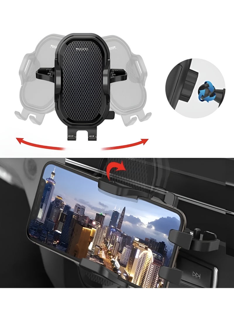 Yesido Car Phone Holder With Air Vent Clips Easy to Use Model C84  - Image 4