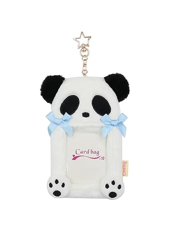 Generic Plush Postcards Sleeve Photocard Holder Id Credit Card Case Protection Cover Bank Card Protector Birthday Gift,Panda 1#  - Image 1