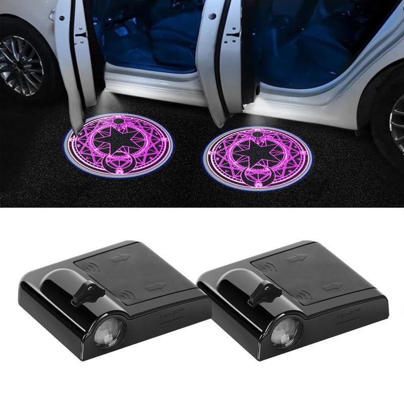 Zufoty 2PCS Car Door Projector Lights, Car Door LED Logo Projector, Wireless Courtesy LED Light, Car Door Step Welcome Lights, LED Car Welcome Light Ghost Shadow Light Universal for Cars Trucks SUVs - Image 1