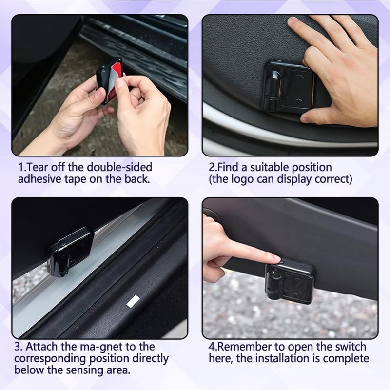 Zufoty 2PCS Car Door Projector Lights, Car Door LED Logo Projector, Wireless Courtesy LED Light, Car Door Step Welcome Lights, LED Car Welcome Light Ghost Shadow Light Universal for Cars Trucks SUVs - Image 5