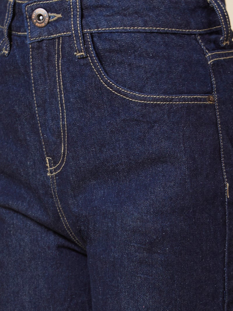 globus Globus Women Blue Mid-Rise Wide Leg Fit Light Fade Jeans  - Image 5