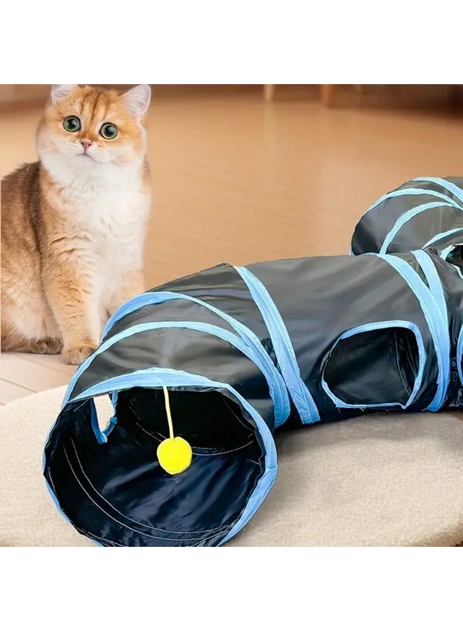 نفق قطط قابل للطي من نوع Y - ممر لعب تفاعلي للقطط المنزلية - Image 5