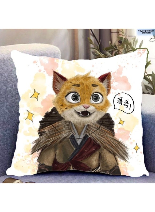 What Kind Of Pillow Around What Kind Of Pillow What Kind Of Magic Boy 2 Sea Ao Bing Ao Guang Ao Leap Shen Male Leopard Animation Gift Can Be-Specifications:17-Color:45*45cm (hot Sale)-bright Satin  - Image 1