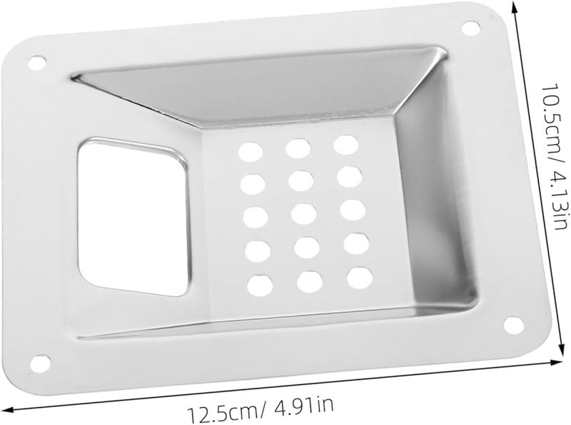 سلة نفايات خارجية من الفولاذ المقاوم للصدأ، قابلة للإزالة، شبكية، على شكل سلة نفايات، مقاس 12.5 × 10.5 × 1.6 سم - Image 3