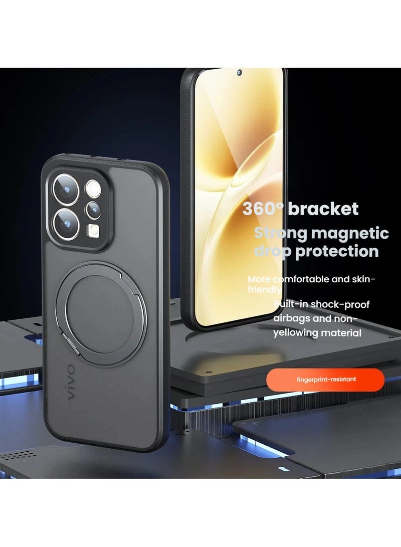 general Magnetic Case for vivo V70, Matte Finish 360° Rotatable Stand, Full Shockproof Protective Cover - Image 3
