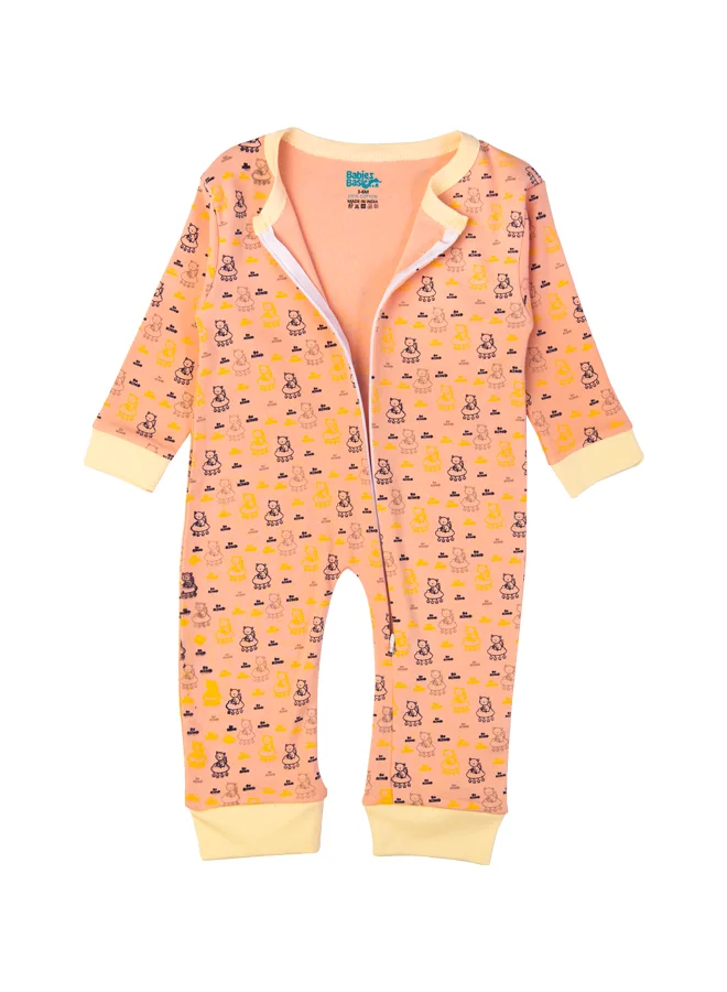 Babies Basic 100% Cotton Printed Long Sleeves Jumpsuit/Romper/Sleepsuit For Babies