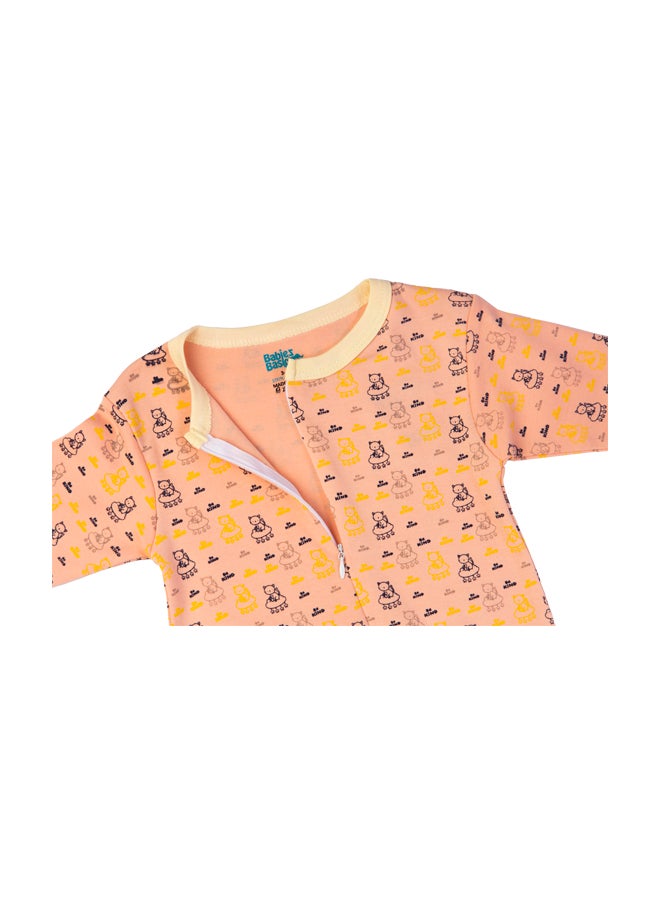 Babies Basic - 100% Cotton Printed Long Sleeves Jumpsuit/Romper/Sleepsuit For Babies - Image 1