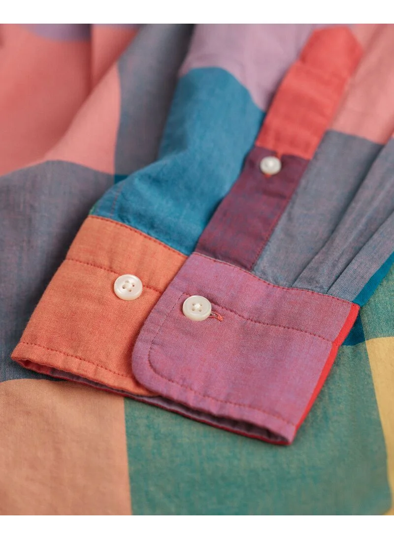 غانت Regular Fit Indigo Madras Shirt