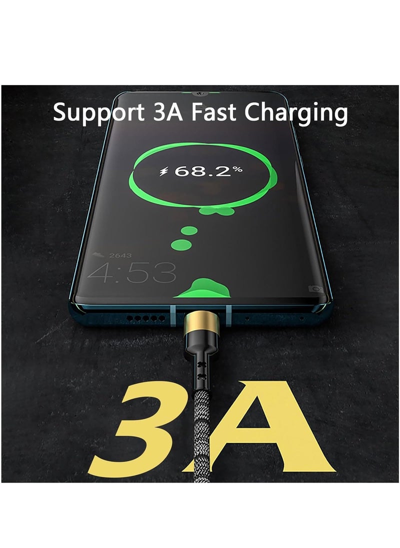 Multi Charging Cable, 3 in 1 Nylon Braided 4FT/1.5M Multiple USB Charging Cord Adapter, IP/Type C/Micro USB Port Connectors Compatible with iphone Cell Phones Tablets and More