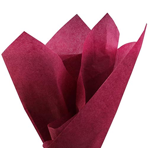 PMLAND 100 Sheets Burgundy Wine Color Tissue Wrapping Paper Bulk 20 x 15 Inches for Gift Favor Bags Boxes Flowers Packaging Crafts DIY Art Projects and Party Decorations - Image 2