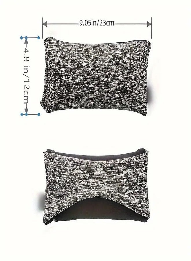 GTS 2-in-1 Travel Pillow with Eye Mask for Sleeping | Comfortable Neck Pillow for Travel, Head & Neck Support Travel Pillow for Flights, Car, Train| Perfect Travel Accessories - Grey - Image 4