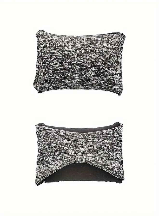 GTS 2-in-1 Travel Pillow with Eye Mask for Sleeping | Comfortable Neck Pillow for Travel, Head & Neck Support Travel Pillow for Flights, Car, Train| Perfect Travel Accessories - Grey - Image 2