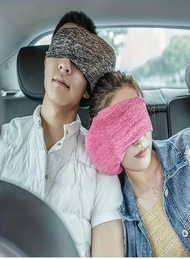GTS 2-in-1 Travel Pillow with Eye Mask for Sleeping | Comfortable Neck Pillow for Travel, Head & Neck Support Travel Pillow for Flights, Car, Train| Perfect Travel Accessories - Grey - Image 5