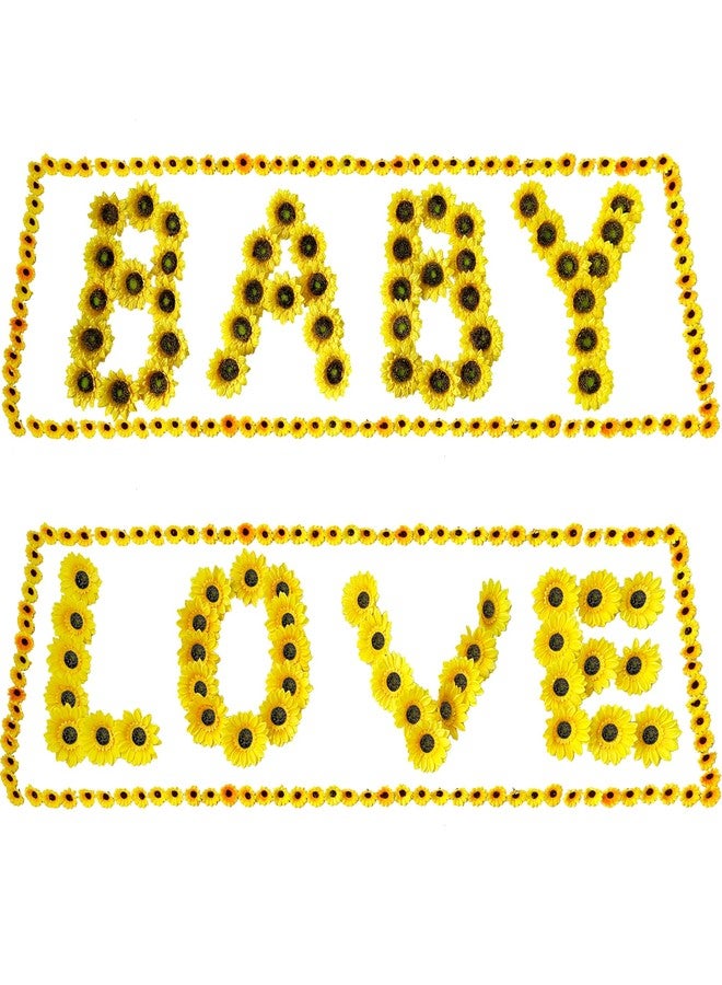 LEVINIS 130pcs Artificial Sunflower Heads 3.5'' 1.5'' Yellow Sunflower Floral Decor for Crafts Baby Shower Christmas Tree Birthday Party Wedding Wreath DIY Decoration - Image 3