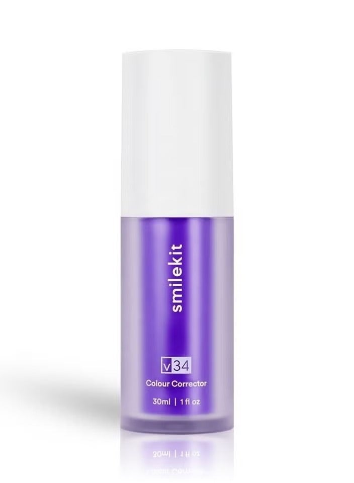 HiSmile v34 Colour Corrector, Purple Teeth Whitening, Tooth Stain Removal, Teeth Whitening Booster, Purple Toothpaste, Colour Correcting, Hismile V34, Hismile Colour Corrector, Tooth Colour Corrector - Image 1