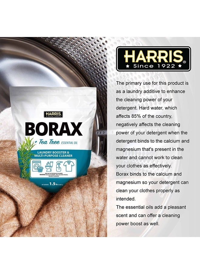Harris Harris Borax Powder Laundry Booster and Multipurpose Cleaner, 1.5lb (Tea Tree)  - Image 4