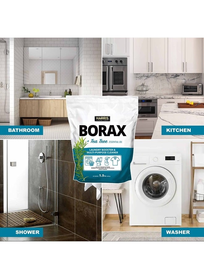 Harris Harris Borax Powder Laundry Booster and Multipurpose Cleaner, 1.5lb (Tea Tree)  - Image 3
