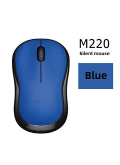 Logitech Silent Wireless Mouse M220 Ergonomic Optical Notebook M220 Blue
