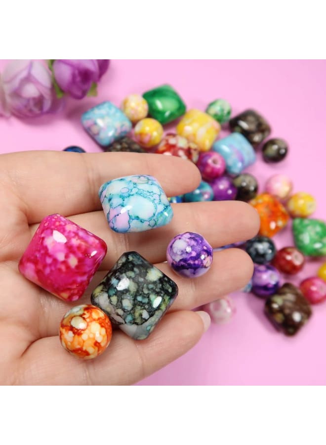Specification Brand: Material: Acrylic Size:14mm/0.55”,20mm/0.79” Color: Assorted colors Condition: Top quality, smooth Usage: Decoration, jewelry DIY, accessories Easy to Use Variety of bright colors beads have a hole that runs all the way through the bead for stringing purposes. Use these beads accessories to work with your friends on DIY projects to create a bracelet or necklace that is unique to you. You can make a pendant to decorate any place you wish. Welcome to share your handmade age Includes 20pcs x Round Acrylic Beads 20pcs x Square Acrylic Beads Note Actual sizes and colors may be slightly different from the references due to the manual measurement errors and different shooting lights. - Image 4