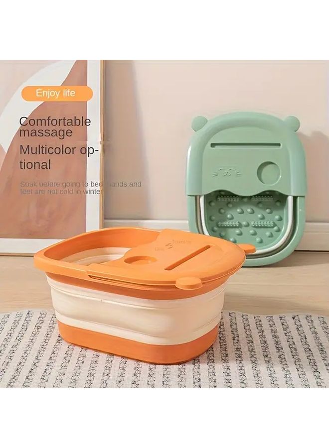 Foldable Foot Bath Tub With Massager Portable Foot Soaker Random Color No Electricity Needed - Image 4