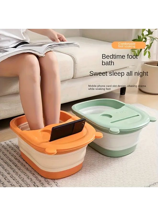 Foldable Foot Bath Tub With Massager Portable Foot Soaker Random Color No Electricity Needed - Image 1