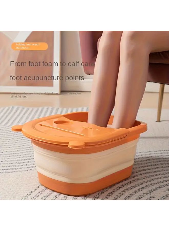 Foldable Foot Bath Tub With Massager Portable Foot Soaker Random Color No Electricity Needed - Image 5