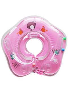 Swimming Baby Accessories Neck Ring Tube Safety Infant Float Circle for Bathing Inflatable Dolphin Inflatable Water (Rose)