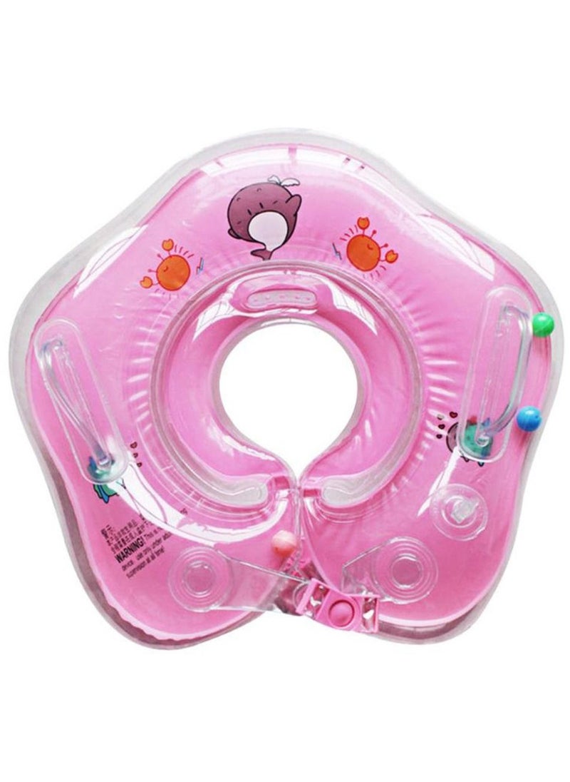 Generic - Swimming Baby Accessories Neck Ring Tube Safety Infant Float Circle for Bathing Inflatable Dolphin Inflatable Water (Rose) - Image 1
