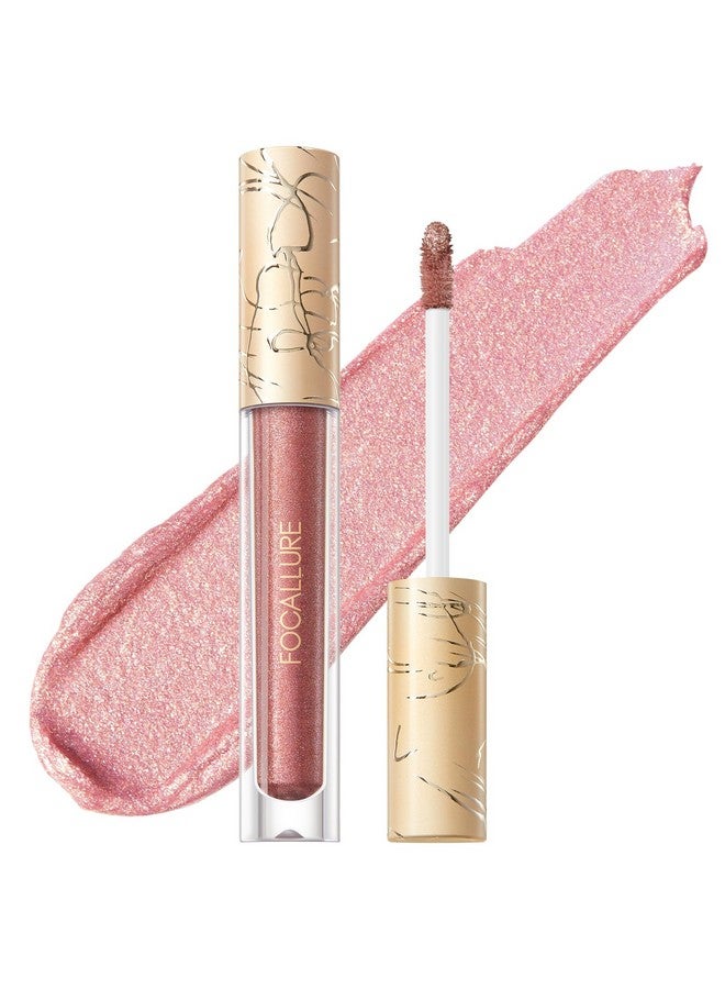 FOCALLURE FOCALLURE Metallic Liquid Lipstick,Non Stick Cup Lip Gloss,High Impact Lip Color with Transfer-proof Wear,Long Lasting & Waterproof Lipstick Makeup for Women,Sugar Bomb - Image 1