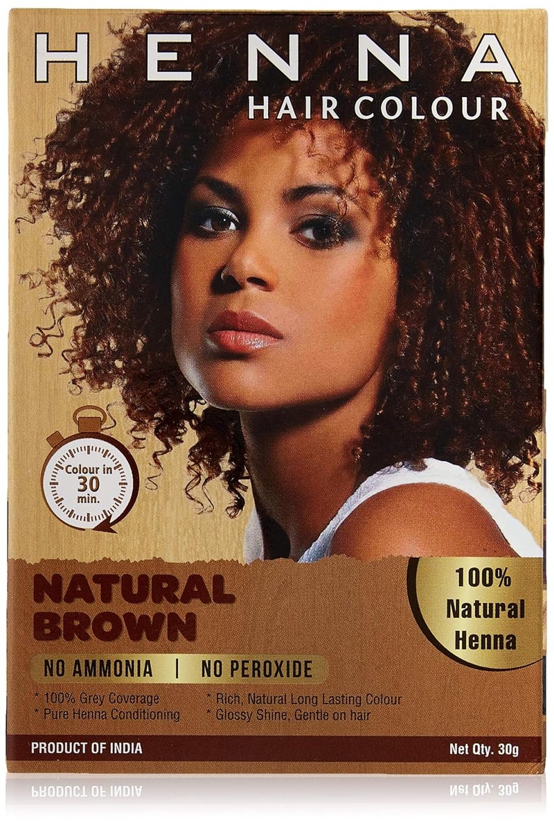 Jimy Henna Hair Color Natural Brown 10 Count