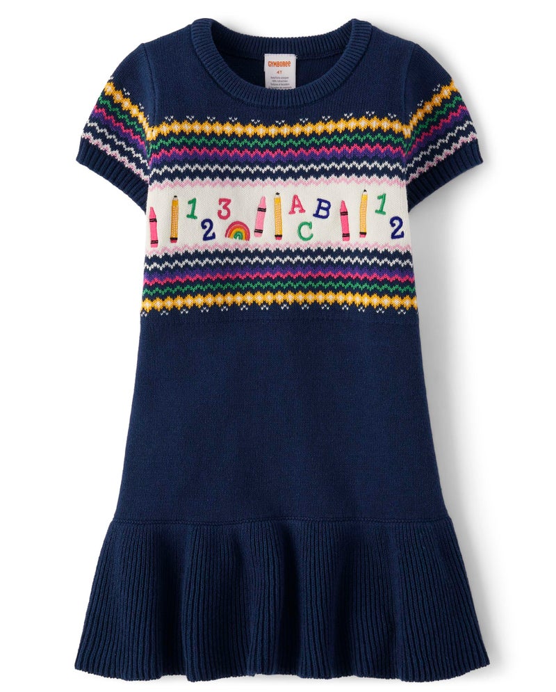 Gymboree,and Toddler Short Sleeve Sweater Dress,BTS Tidal,7 - Image 1