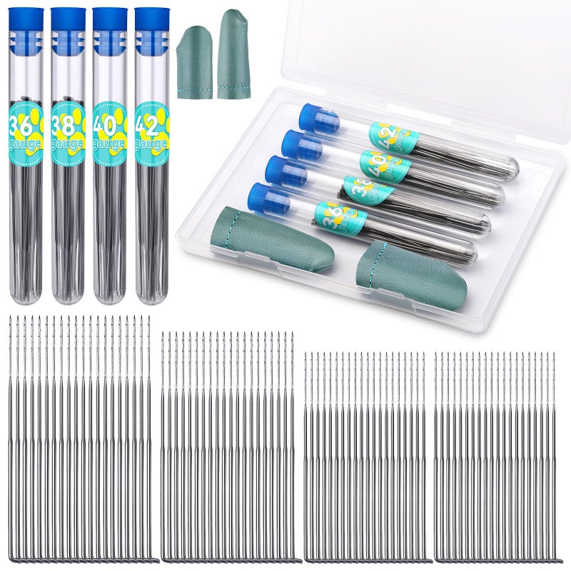 Yizzvb 80Pcs Needle Felting Needles, 4 Sizes Wool Felting Needles, Needle Felting Tools Supplies Kit with Felting Needles Fingercots Storage Box for DIY Wool Felting Crafts - Image 1