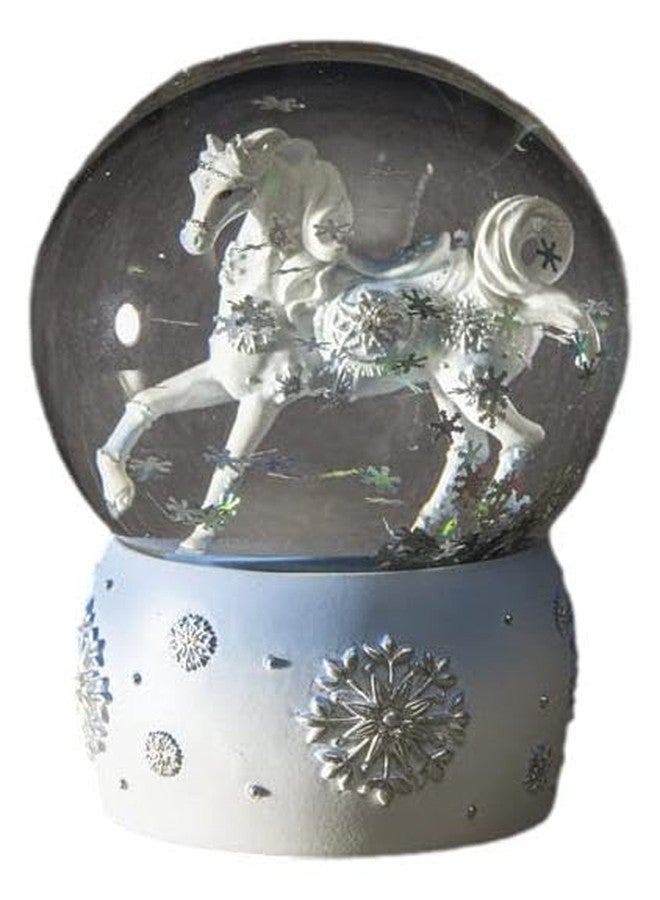 Ebros Gift Trail of Painted Ponies Western Christmas Frozen Winter Snow Crystal Horse Glitter Water Globe 5.25" Tall Farmhouse Ranch Cabin Country Snow Globes Collectible Figurine - Image 1