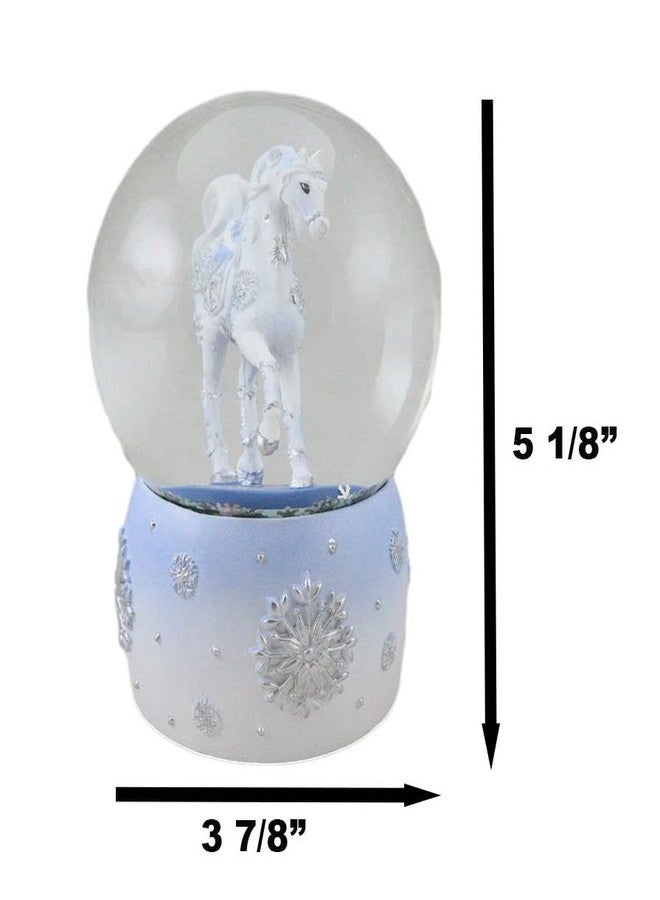 Ebros Gift Trail of Painted Ponies Western Christmas Frozen Winter Snow Crystal Horse Glitter Water Globe 5.25" Tall Farmhouse Ranch Cabin Country Snow Globes Collectible Figurine - Image 2