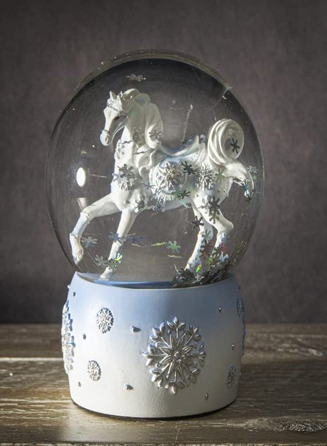 Ebros Gift Trail of Painted Ponies Western Christmas Frozen Winter Snow Crystal Horse Glitter Water Globe 5.25" Tall Farmhouse Ranch Cabin Country Snow Globes Collectible Figurine - Image 3
