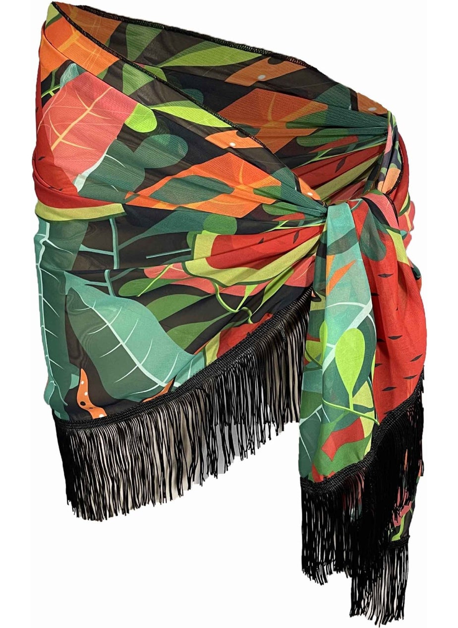 Bolder Amore Tasseled Watermelon Pattern Pareo  - Image 1