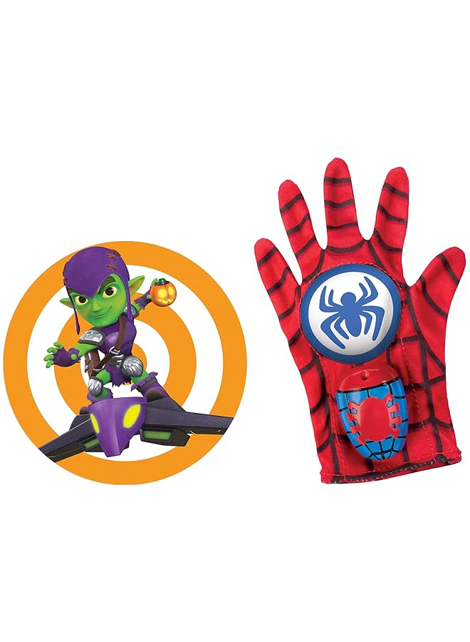 سبايدي اند هيز اميزينج فريندز قفاز شبكة الماء العنكبوتي مع هدف العفريت الأخضر، ألعاب مائية للأطفال في مرحلة ما قبل المدرسة، هدايا عيد الميلاد للأطفال من سن 3 سنوات فما فوق - Image 1