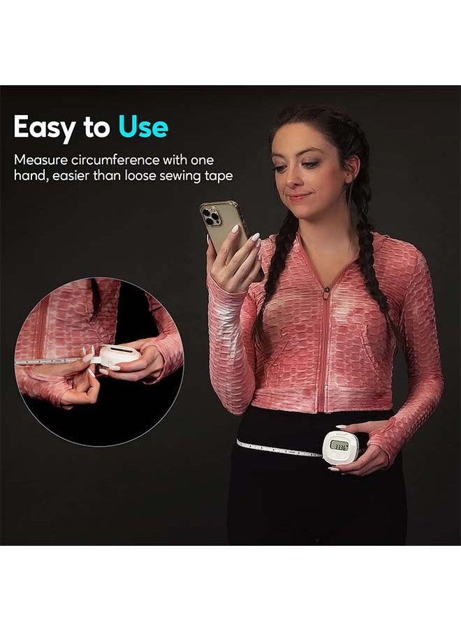 Bluetooth Body Tape Measure with App - 60in, Locking, Retractable, for Body Measurements and Weight Loss