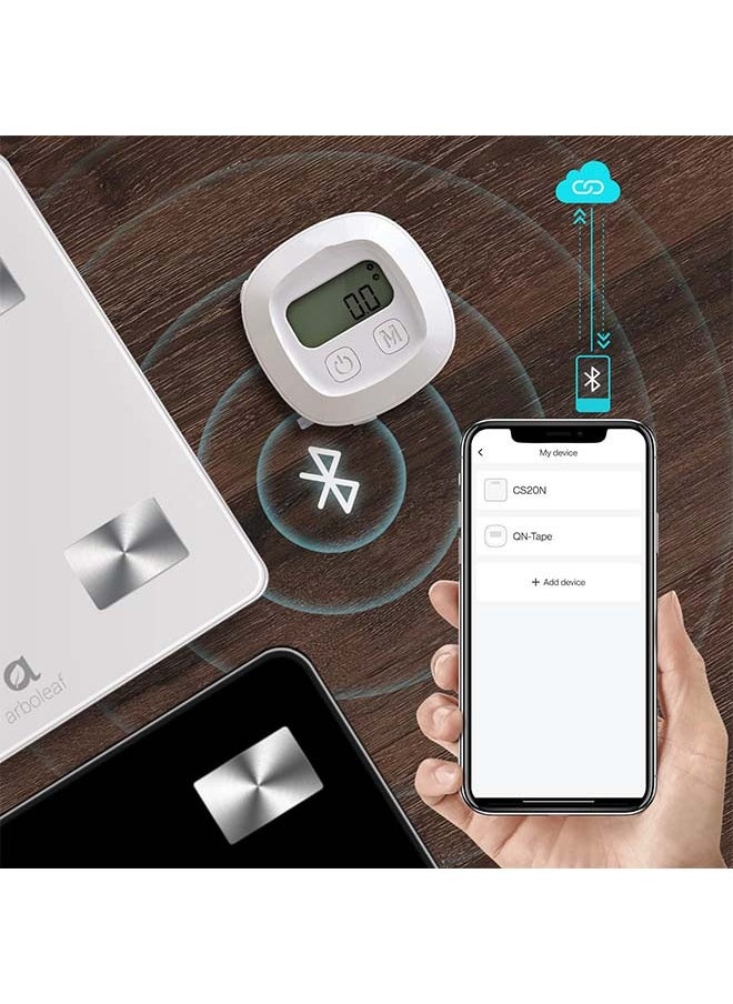 Bluetooth Body Tape Measure with App - 60in, Locking, Retractable, for Body Measurements and Weight Loss